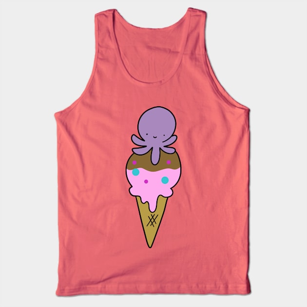 Octopus Icecream Cone Tank Top by saradaboru